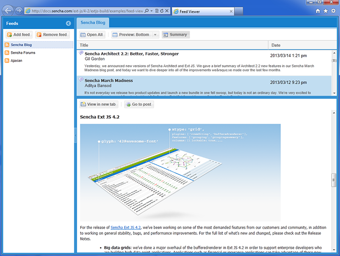 Sencha Ext JS Neptune Theme