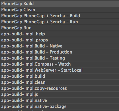 Sencha Cmd 4 Targets